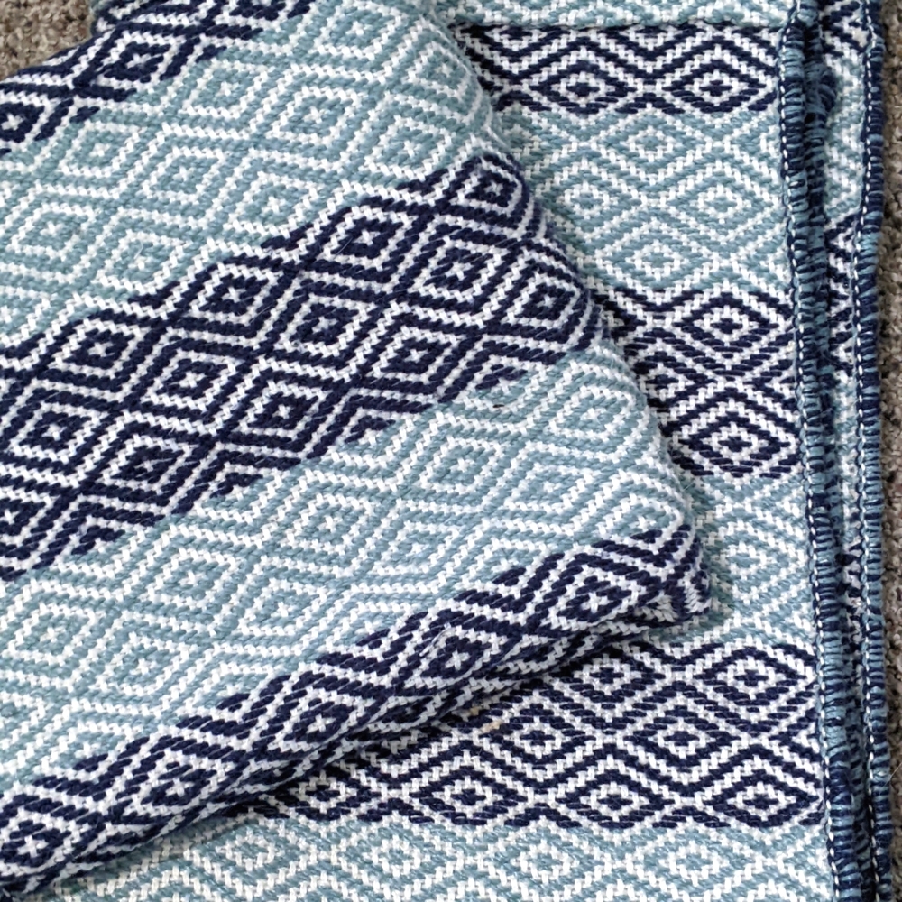 Set of 2 Scatter Rugs Blue/ White Geometric Pier One Imports